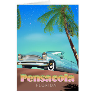 Pensacola, floride affiche de voyage de style vint