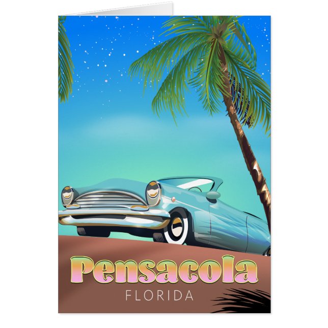 Pensacola, floride affiche de voyage de style vint (Devant)