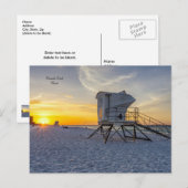 Pensacola Lifeguard Station Sunrise Carte postale (Devant / Derrière)