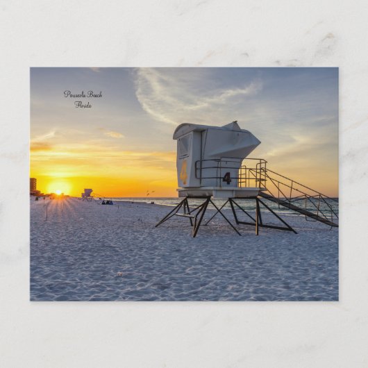 Pensacola Lifeguard Station Sunrise Carte postale (Devant)