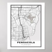 Pensacola Map Poster (Voorkant)