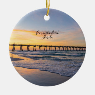 Pensacola Pier Côté Sunrise Circle Ornement