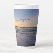 Pensacola Pier Côté Sunrise Latte Mug (Devant)