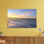 Pensacola Pier Shoreline Sunrise Canvas (Insitu (Woonkamer))