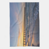Pensacola Pier Shoreline Sunrise Cuisine Serviette (Vertical)
