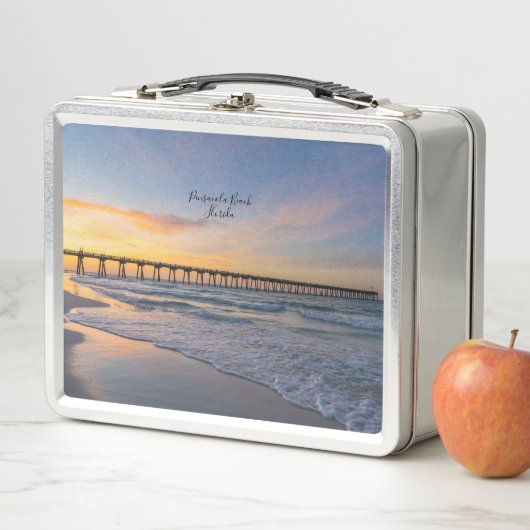 Pensacola Pier Shoreline Sunrise Lunchbox (In situ)
