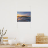 Pensacola Pier Shoreline Sunrise Poster (Keuken)