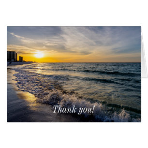 Pensacola Splashing Waves Sunrise Carte de remerci