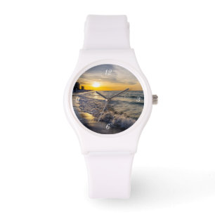 Pensacola Splashing Waves Sunrise Vrouwen Horloge