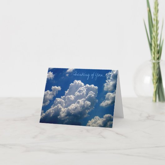 "Pensant à vous" carte pour notes de photo (Devant)
