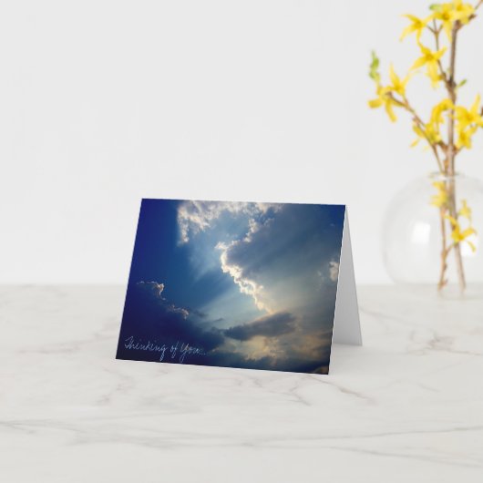 "Pensant à vous" carte pour notes de photo (Fleur jaune)