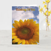 Pensant à vous, grande carte de marguerite (Fleur jaune)