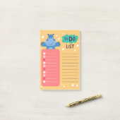 Pense-Bête Post-It Hippopotame (Sur un bureau)