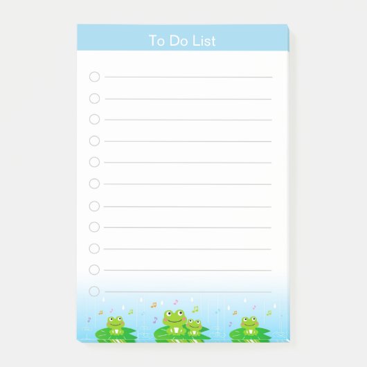 Pense-bêtes Post-it Grenouilles Mignonnes (Devant)