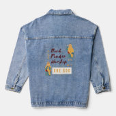 'Pense, Pense Et Adorez Un Bon' Veste Denim (Verso)