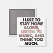 Pense Trop Amusant Introvert Fridge Magnet (Recto/Verso)