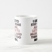 Pense Trop Amusant Introvertir Mug Citations Dit (Centre)