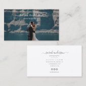 Pensed Script Modern Typografie Fotograaf Visitekaartje (Voorkant / Achterkant)