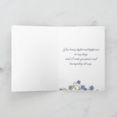 Pensée à vous carte de bouquet de fleur d'ami (Intérieur)