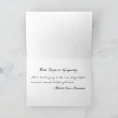 Pensée à vous carte de sympathie (Intérieur)