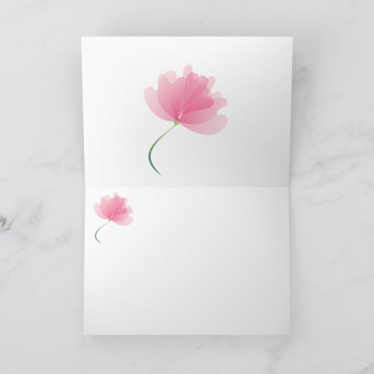 Pensée à vous - carte de voeux (Intérieur)