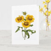 Pensée à vous carte de voeux (Fleur jaune)