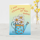 Pensée à vous - carte de voeux (Fleur jaune)