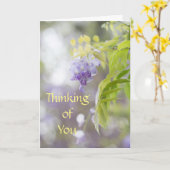 Pensée à vous carte de voeux (Fleur jaune)