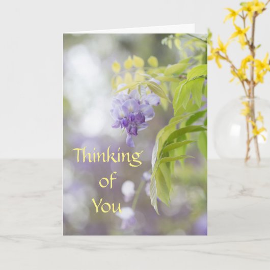 Pensée à vous carte de voeux (Fleur jaune)