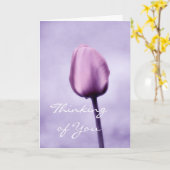 Pensée à vous carte de voeux de tulipe de lavande (Fleur jaune)