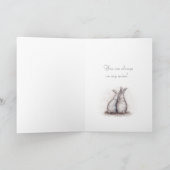 Pensée à vous carte de voeux faite sur commande de (Intérieur)