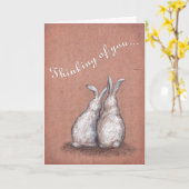 Pensée à vous carte de voeux faite sur commande de (Fleur jaune)