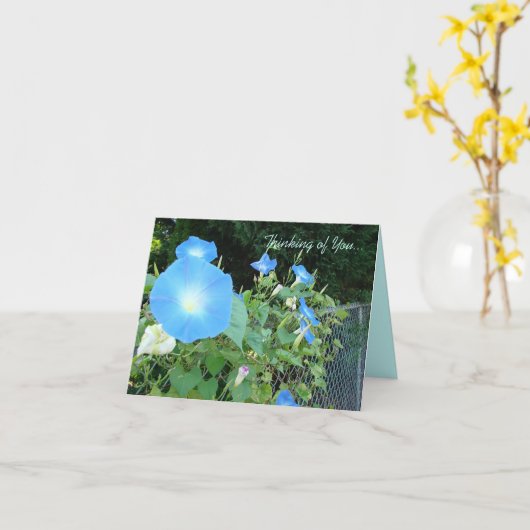 Pensée à vous… carte pour notes de gloires de (Fleur jaune)