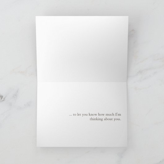 Pensée à vous peu bonjour carte rouge d'oiseau (Intérieur)