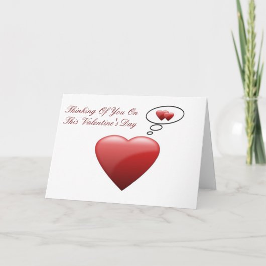 Pensée à vous sur la carte de Saint-Valentin (Devant)