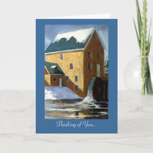 PENSÉE À VOUS VIEILLE CARTE DE MOULIN (Devant)