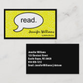 Pensée Cloud Lire le Carte de visite de la bibliot (Devant / Derrière)