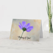 Pensée de fleurs violettes de votre carte de soins (Devant)