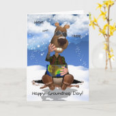 Pensée de Groundhog de carte de voeux de jour de (Fleur jaune)