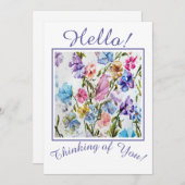 Pensée fantasque de votre carte de vacances (Devant / Derrière)