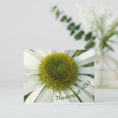 Pensée Fleur Blanche de VOUS Carte postale (Debout devant)