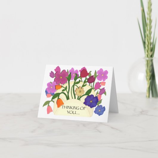 Pensée Fleur de vous / Carte de voeux Merci (Devant)