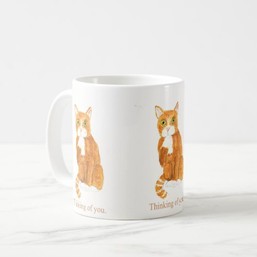Pensée Ginger cat Mugs (Devant gauche)