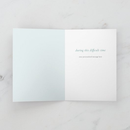 Pensée maritime Abstraite de vous Carte de sympath (Intérieur)