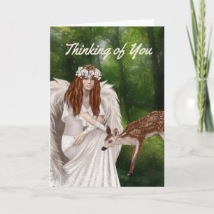 Pensée moderne de vous Carte avec Angel