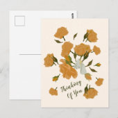 Pensée personnalisée de vous Carte Bouquet Vintage (Devant / Derrière)