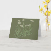 Pensée pour vous  Carte de vœux Green Daisy (Fleur jaune)