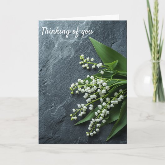 Pensée pour Vous - Muguet Carte de Condoléances (Devant)
