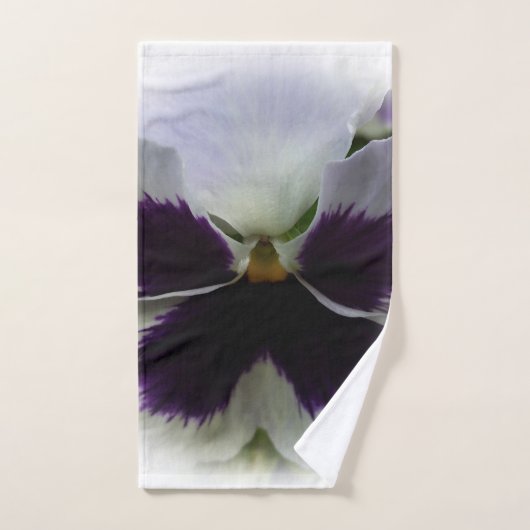 Pensée pourpre et blanche (Serviette à main)