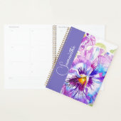 Pensée Violette Fleur de Filles Nom Floral Aquarel (Devant avec enveloppe)